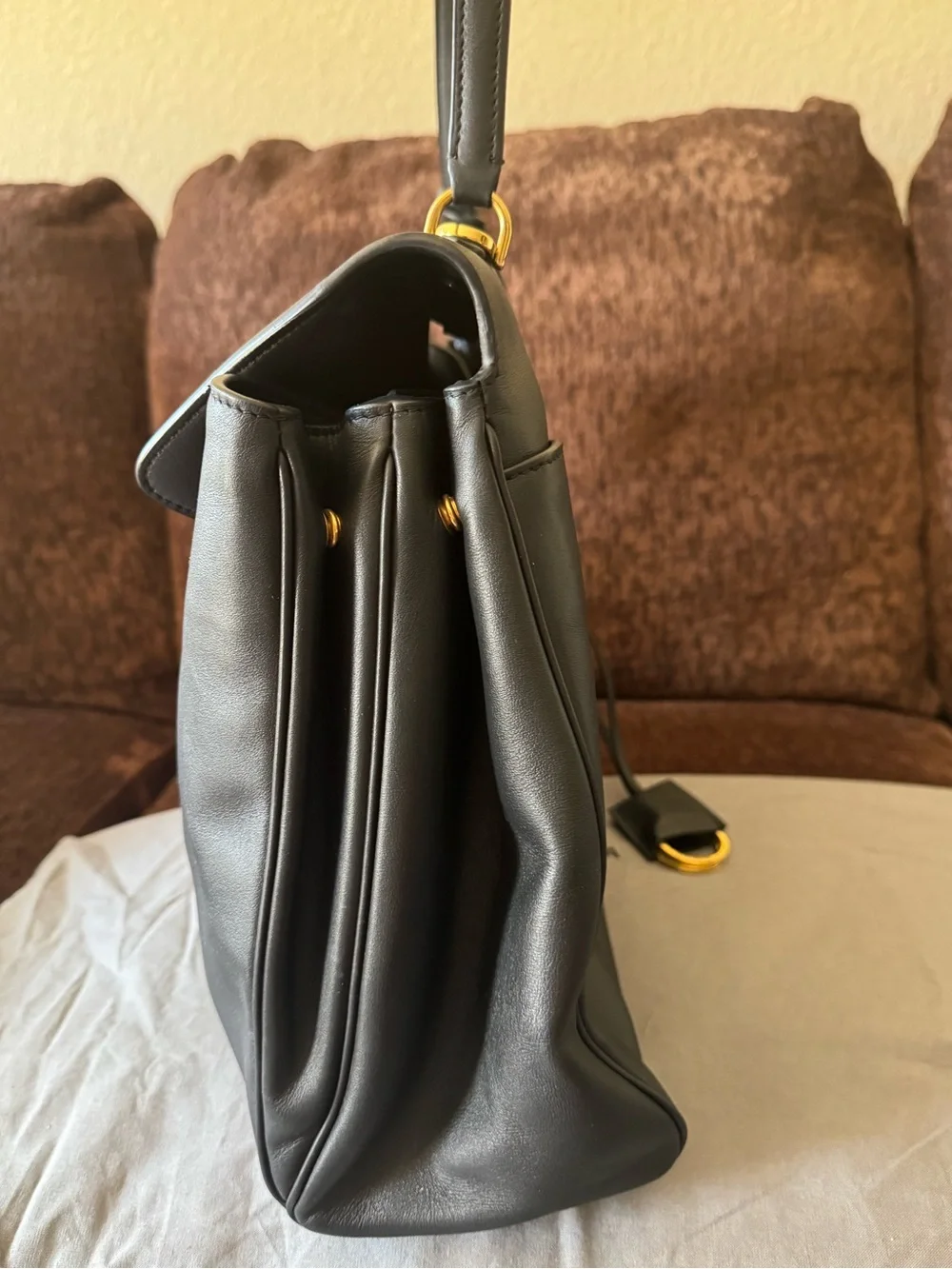 Balenciaga Rodeo Bag Large Leather Top-Handle Shoulder Bag With Dustbag
